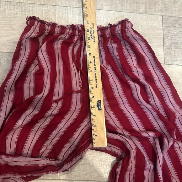 AMERICAN EAGLE WOMENS BURGUNDY RED PULL ON WIDE LEG PANTS MEDIUM - Picture 6 of 9